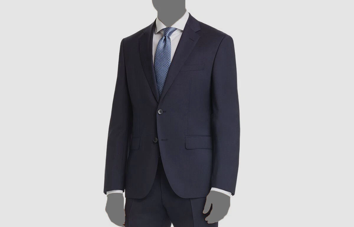 1169 Hugo Boss Men s Regular Fit Wool Sport Coat Blue Suit Jacket Blazer 42L