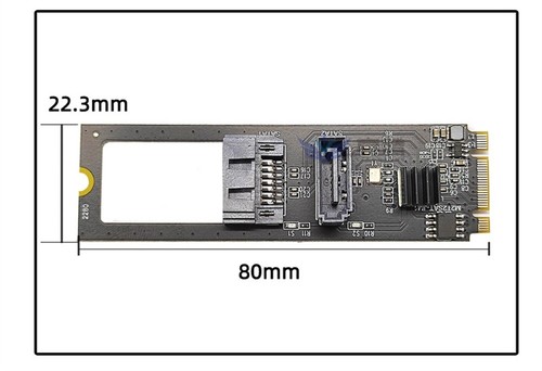 JMicron JMB582 NGFF Schlüssel B + M PCI Express zu SATA 3.0 Dual Ports Adapter - Bild 3 von 10