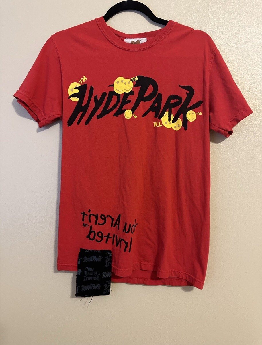 Pure Atlanta Red Hyde Park Smiley Face Graphic Tee Shirt