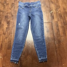 Spanx Distressed Ankle Skinny Jeans Medium Wash Slimming size M 20203R