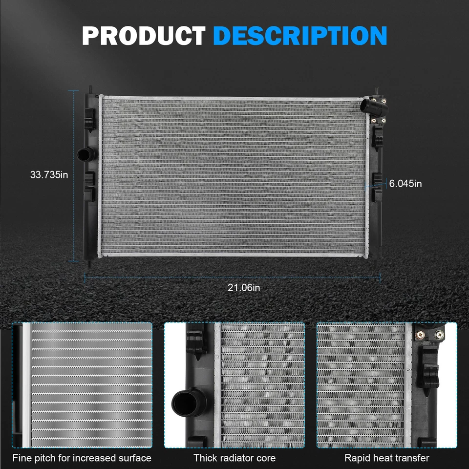 Radiador para RVR Mitsubishi Lancer 16-22 Mitsubishi Outlander Sport 2014-2017 Foto 3 de 4