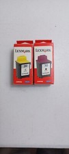 2 Genuine Lexmark Ink Cartridges 20 Color Black New Sealed Boxes