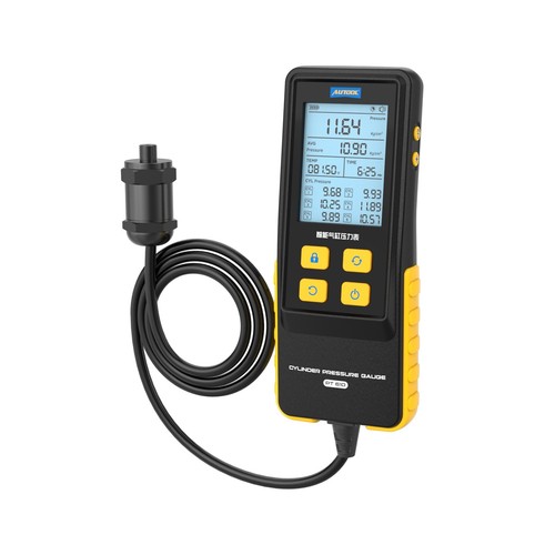 Digital Cylinder Pressure Gauge 0~29.4BAR Psi Cylinder Temp. Tester With Adapter