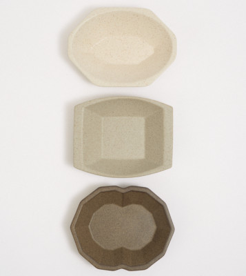 Soil Side Dish Plate 3p Set (Sand, Stone, Soil 3colors) / Express / Genuine
