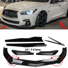 Front Bumper Lip Spoiler Splitter Side Skirt Rear Lip For INFINITI Q50 Q60 Q70