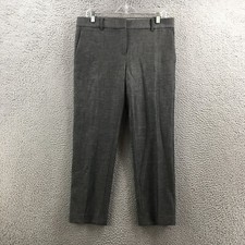 Ann Taylor Devin Fit Dress Pants Womens 8 (actual 34x26) Gray Mid Rise Zip Fly