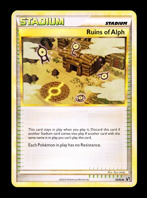 2010 Pokemon HGSS Undaunted Ruins of Alph 76/90 NM
