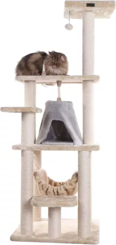 Armarkat Cat Tree Model A6501, Beige, 30 x 28 x 65 inches, 21.8 Pounds