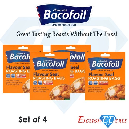 20 x Bacofoil Flavour Seal Roasting Bags Large 35x43cm (4 Pack of 5
