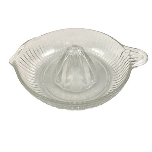 Vintage Clear Glass Juicer Citrus Reamer Squeezer Orange Lemon Country Farm 8657