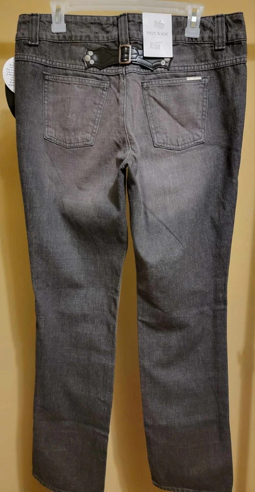 Новый с Ярлыками Paul & Joe женщин черный твердого 100% хлопок прямые штанины джинсовой ткани джинсы размер: 15 - Изображение 3 из 4