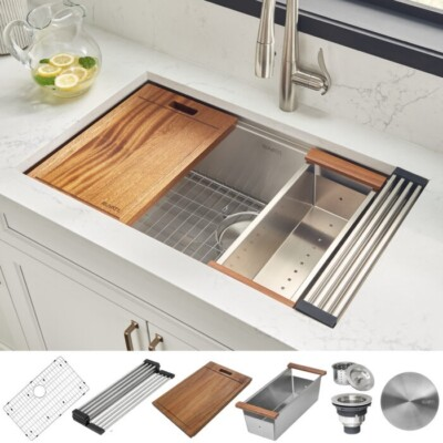 #ad Ruvati 30 inch Workstation Undermount Gauge Kitchen Sink RVH8310 $199.00