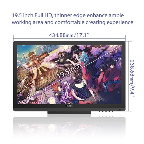 Huion GT-191 Breitbildschirm 19,5" Drucksensitivität Grafikmonitor Grafiktablett - Bild 6 von 10