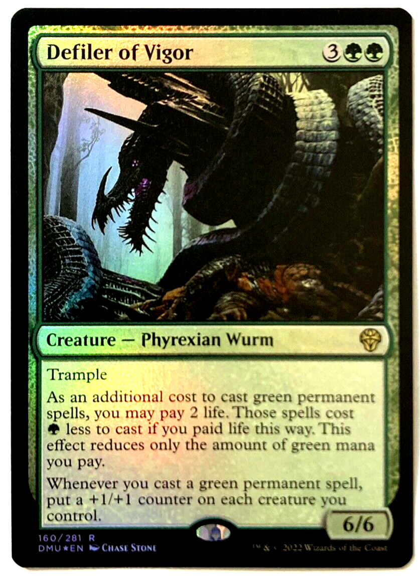 MTG Defiler of Vigor Dominaria United 160/281 FOIL Rare, Pack Fresh!