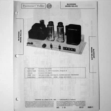 McGohan Model WA-312 - SAMS Photofact ™ 1954 - New NOS