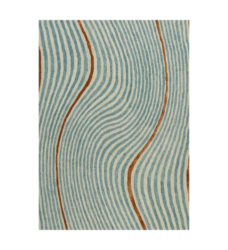 Abstract Hand Tufted 5x8 Modern Wool Area Rug in Multicolor for Home Décor