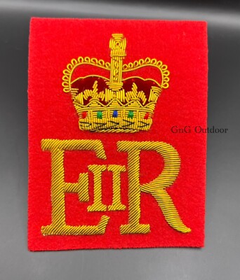 Her Majesty The Queen s Cypher EIIR Gold Hand Embroidered cypher Blazer Badge