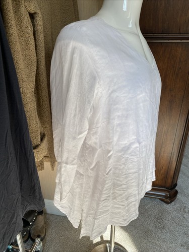 Women’s XL Linen White Tunic - Picture 2 of 9