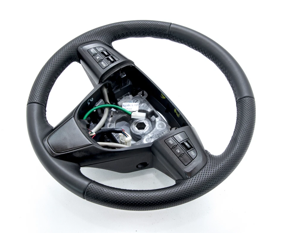 Lenkrad beziehen mit Leder für Mazda 3 II JAHR 2010 NEU LEDER - Bild 3 von 4