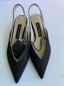 gingham kitten heels