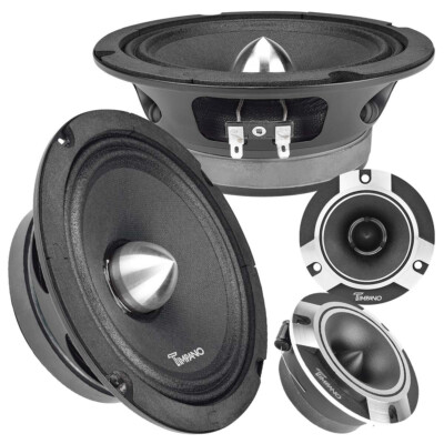Timpano Bundle 2x 6.5'' Speakers + 2x Super Tweeters 1500 Watts Car Audio Systems