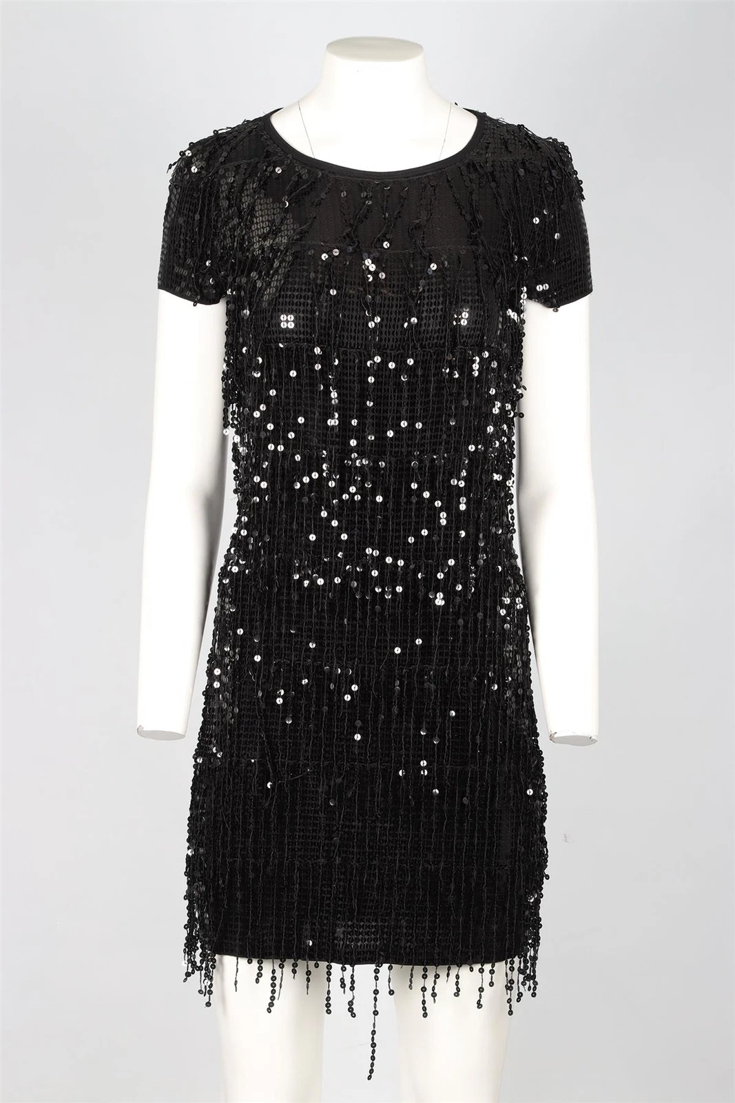 MICHAEL KORS MINI ABITO NERO PAILLETTES XSMALL