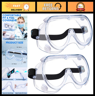 Anti-Fog Safety Goggles - HD Clear Eye Protection, ANSI Z87.1 Lab & Industrial U
