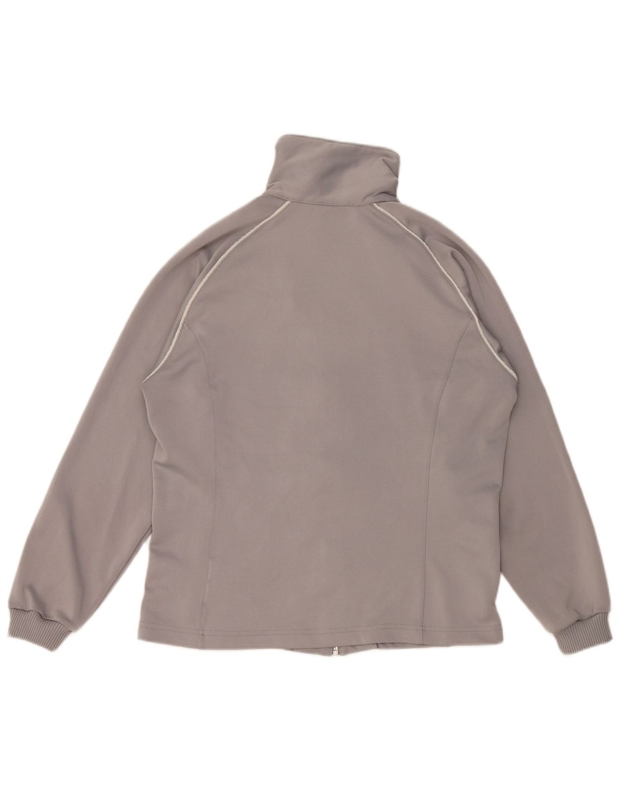 Adidas Womens Tracksuit Top Jacket UK 14 Medium Grey CH12 thumbnail 2