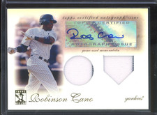 2009 Topps Tribute ROBINSON CANO #TDAR-RC2 Dual Jersey Relic Auto /99 Yankees