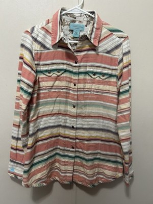 Tasha Polizzi Pearl Snap Top Women s Serape Size M