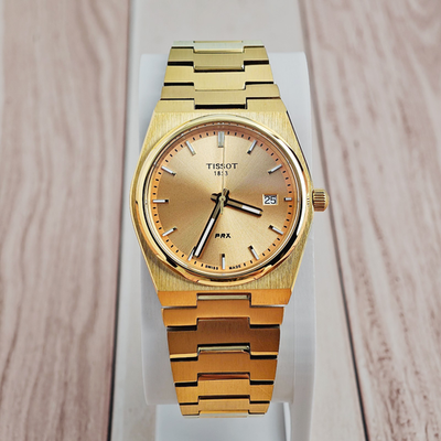 Tissot PRX Gold Dial Quartz Stainless 35mm Women's Watch T137