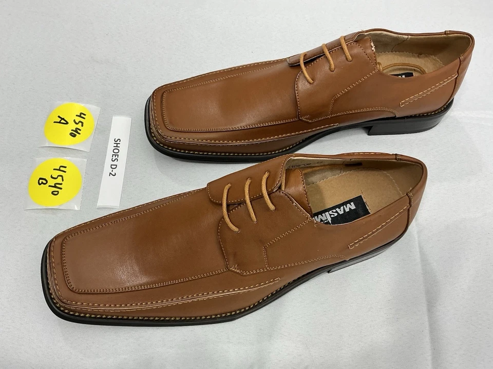 Hombres Masimo Ny Talla 13 Cuero Marrón Sin Cordones Nuevo sin Etiquetas Foto 3 de 4