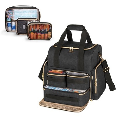 LUXJA Large Tattoo Travel Case with 3 Removable Pouches, Tattoo Supplies Organiz