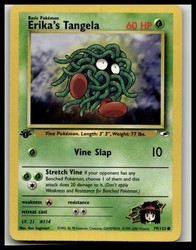 Erika's Tangela 79/132 Gym Heroes 1st Edition Common Pokémon TCG