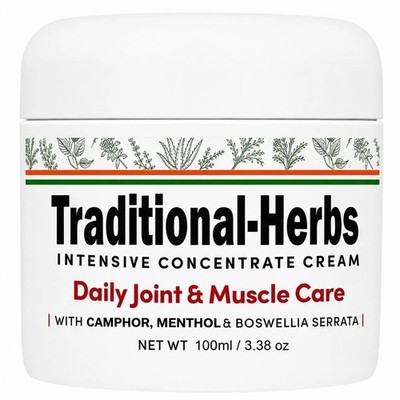 Traditional Herbs Blend Balm For Body Muscle Joint Comfort Soothing Cream 100ml