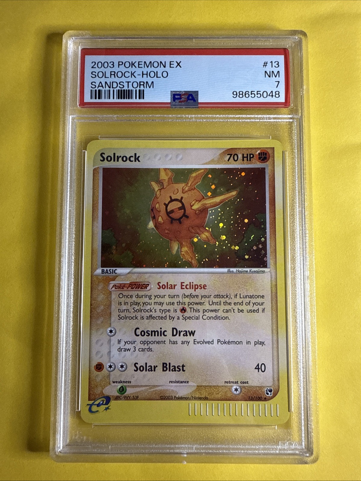 Solrock 13/100 Sandstorm Holo psa 7