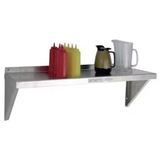 New Age Industrial 92093 Aluminum Wall Shelf, 18"D X 36"W X 13-1/4"H, Silver