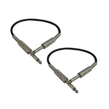 Cable Up CU/CA101 1' 1/4" TS Male to Same Instrument Cable 2-Pack 