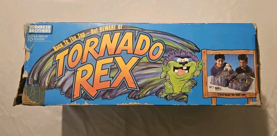 Gioco da tavolo vintage Tornado Rex Parker Brothers 1991 incompleto danneggiato LEGGI - Immagine 4 di 4