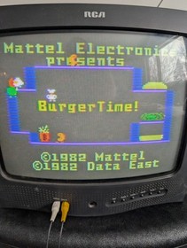 Burgertime Intellivision (1982) In Box w/Overlays, Manual, & Cartridge! Tested!