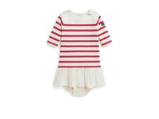 Polo Ralph Lauren Kids Striped Cotton Mariner Dress Bloomer Infant
