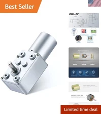 Durable 12V Turbo Worm Geared Motor - 25RPM, Ideal for Automation Projects