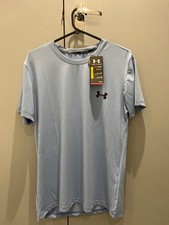 Image of Under Armour Blue Marl Threadborne Short Sleeve T Shirt Tee Size Men's Small