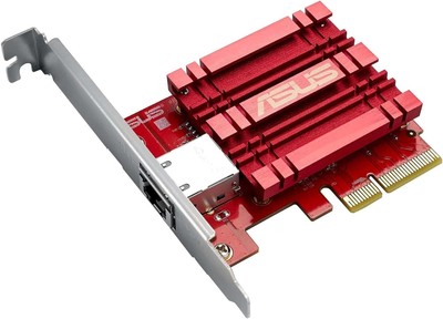 ASUS XG-C100C V2 10G Netzwerkkarte (RJ45-Port, IEEE 802.3an 10G Base-T) rot