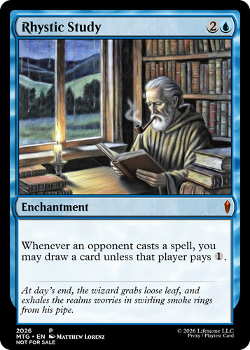 Rhystic Study - Premium Quality - Not Tournament Authorized