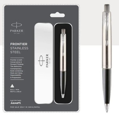 Parker Frontier Edelstahl Kugelschreiber Chromrand (3er Pack)