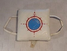 Vtg Buoyant Cushion Life Preserver Compass Constellation Boat Seat Beach Decor