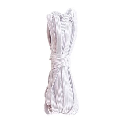 Cordón Elástico Plano Negro Blanco De 5 Mm Para Coser Cintura 1m–250m - Imagen 1 de 4