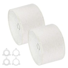 2 Set Drum Lamp Shades for Table Lamps 12"x12"x8" Linen Lampshade 1.65" Spider
