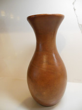 Hand Carved Wooden Flower Bud 10 inch Vase